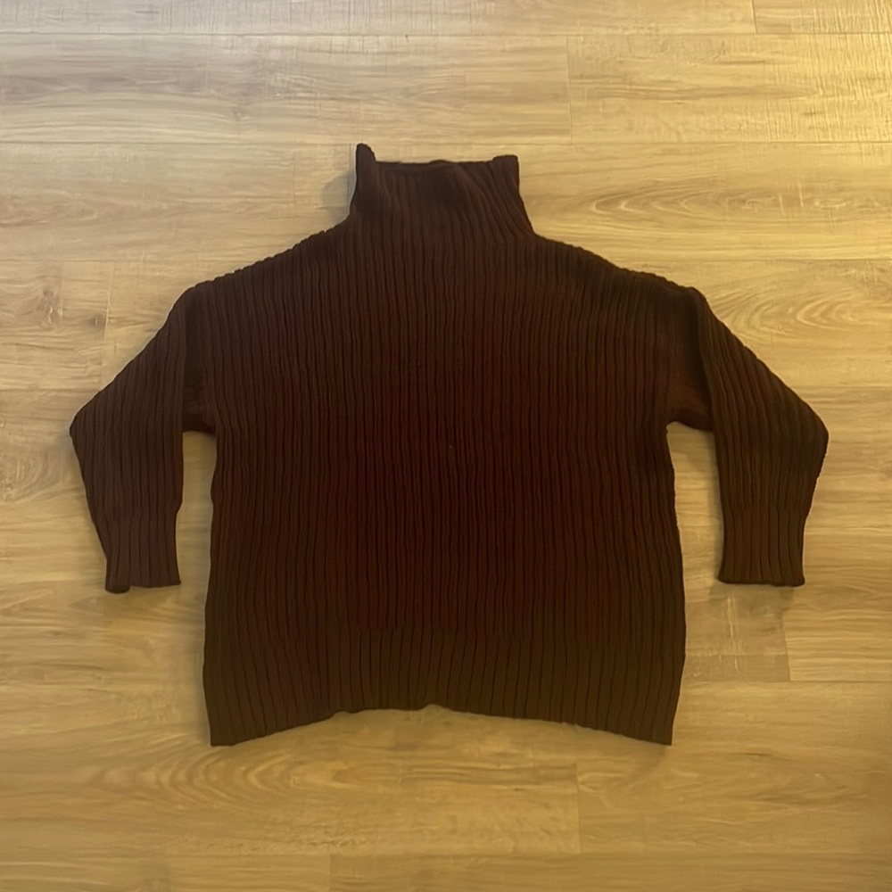 Brown knitted aerie turtleneck - S